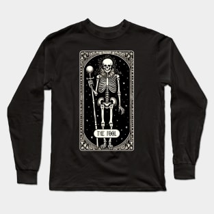 The Fool Skeleton Tarot Card Long Sleeve T-Shirt